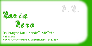 maria mero business card